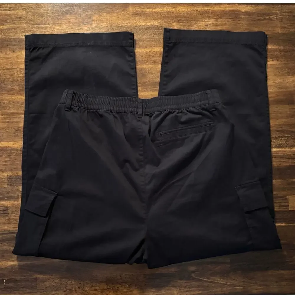 Old Navy Women’s XL 36 x 29 Pants Cargo Wide Leg Cotton Stretch Twill High Rise